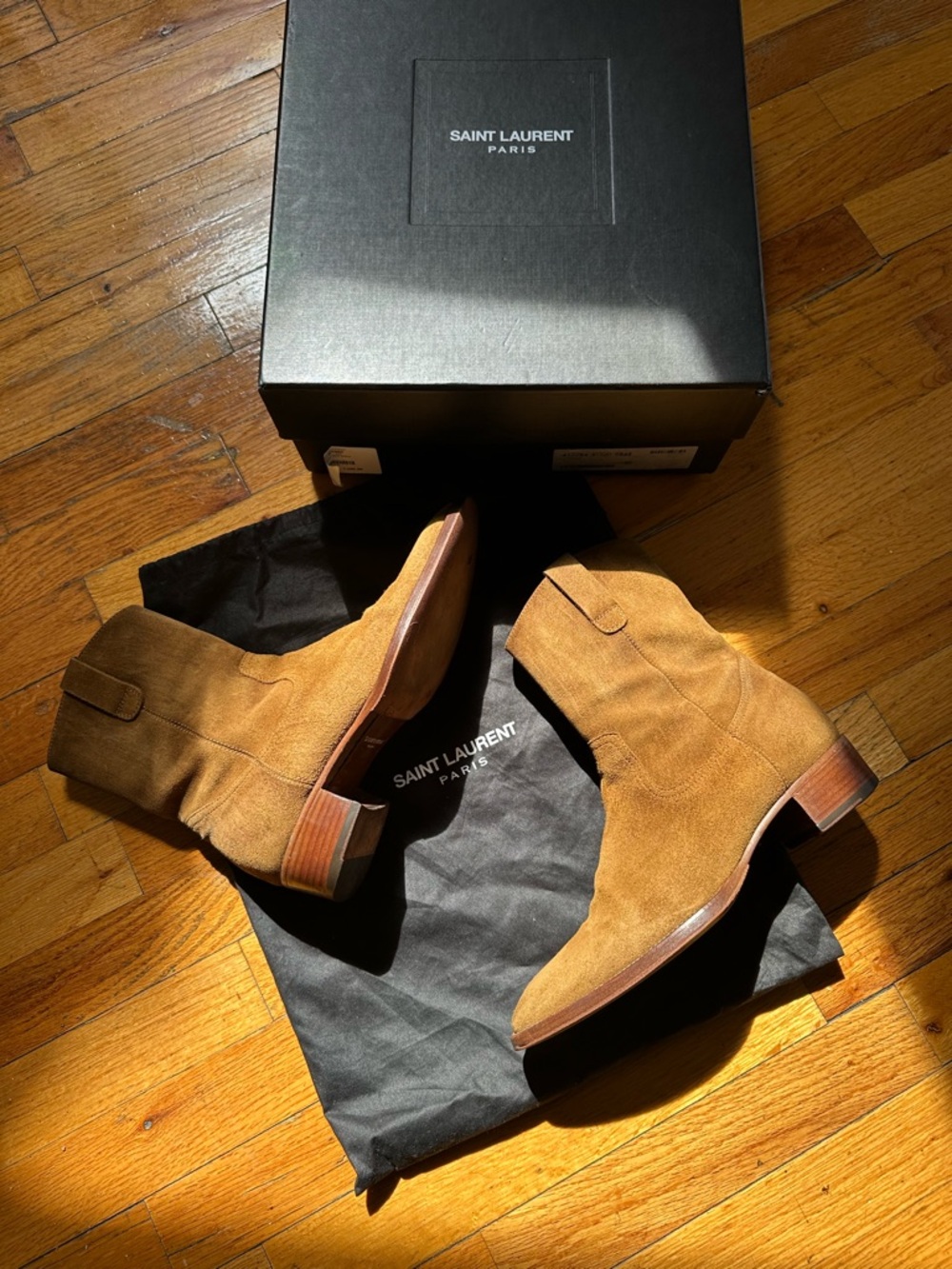 Saint Laurent Wyatt Cowboy Boots 40